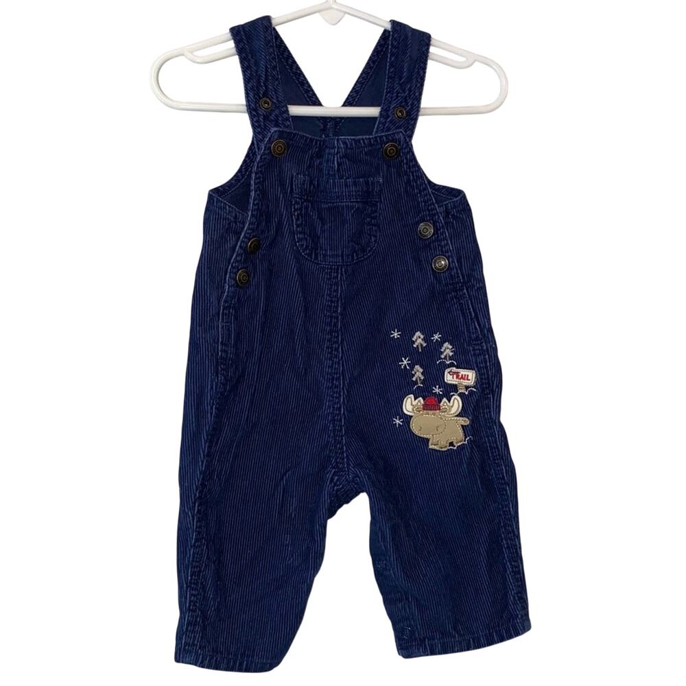 Sonoma Navy Corduroy Moose‎ Overalls
